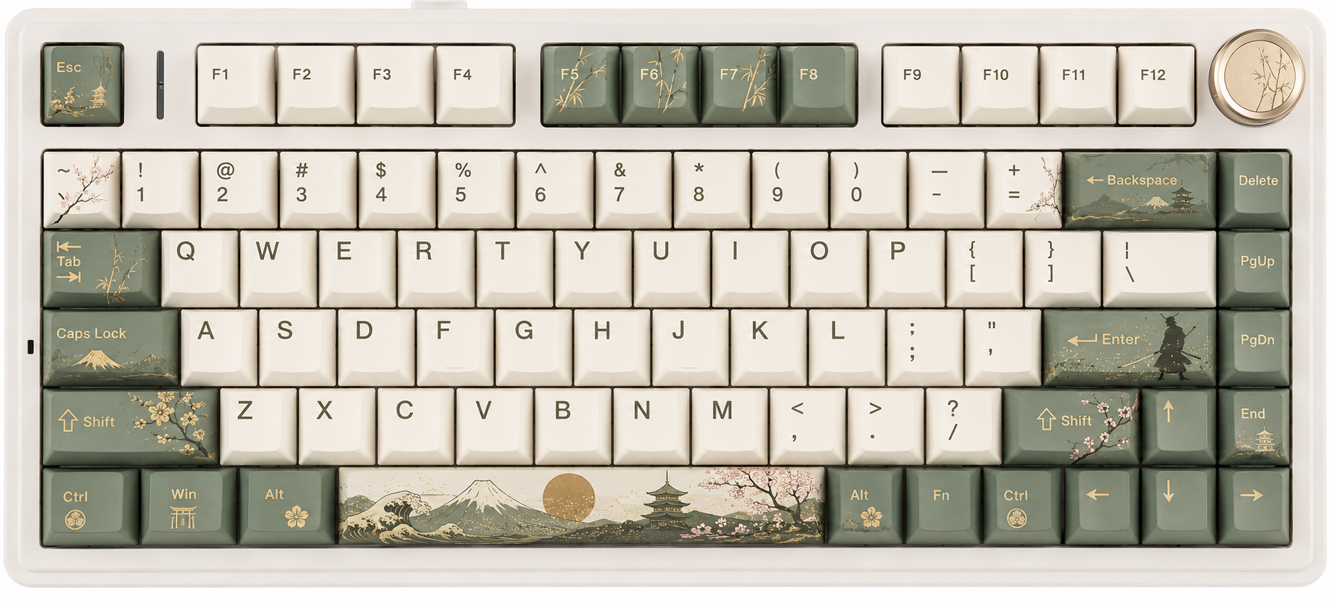 Pockeys Feudal Garden Edition — Custom Mechanical Keyboard